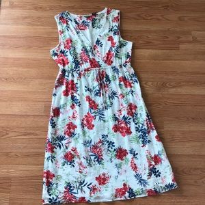 Tropical Floral Half Wrap Dress